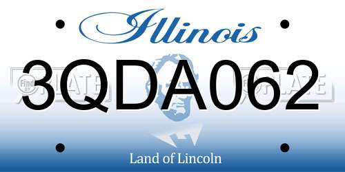 3QDA062 Illinois License Plate