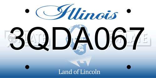 3QDA067 Illinois License Plate