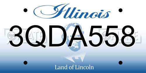 3QDA558 Illinois License Plate