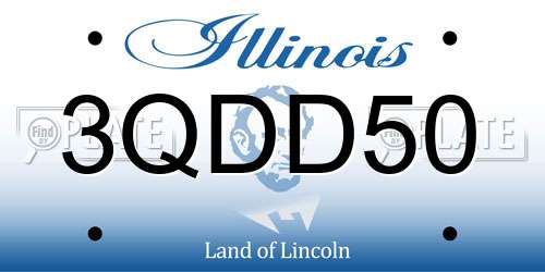 3QDD50 Illinois License Plate