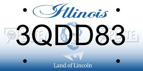 3QDD83 Illinois License Plate