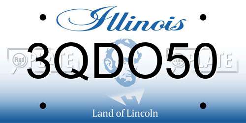 3QDO50 Illinois License Plate