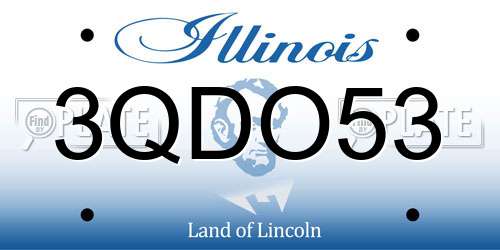 3QDO53 Illinois License Plate