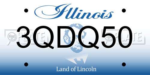 3QDQ50 Illinois License Plate