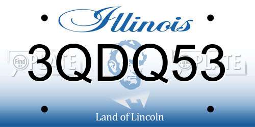 3QDQ53 Illinois License Plate