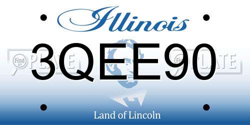 3QEE90 Illinois License Plate
