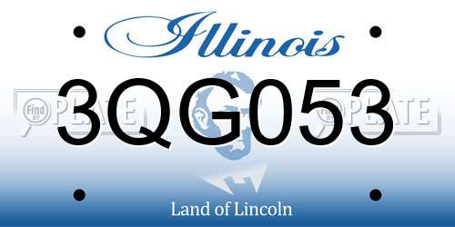 3QG053 Illinois License Plate