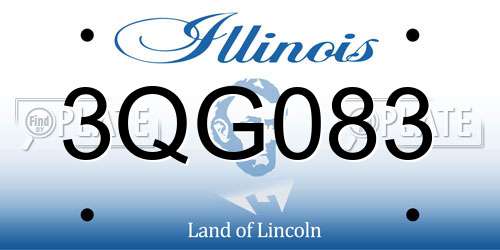 3QG083 Illinois License Plate