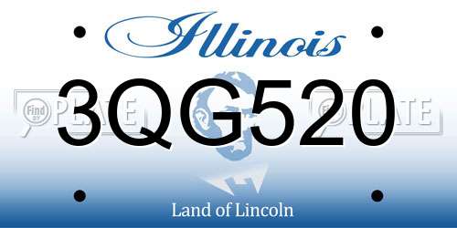 3QG520 Illinois License Plate