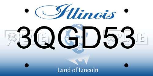 3QGD53 Illinois License Plate