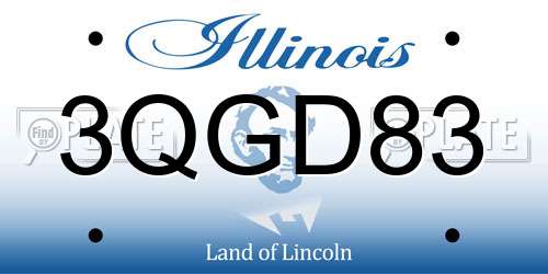 3QGD83 Illinois License Plate