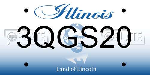 3QGS20 Illinois License Plate