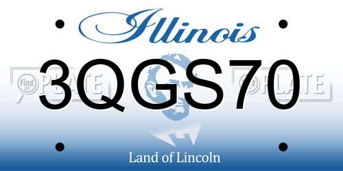 3QGS70 Illinois License Plate