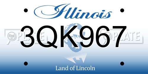 3QK967 Illinois License Plate