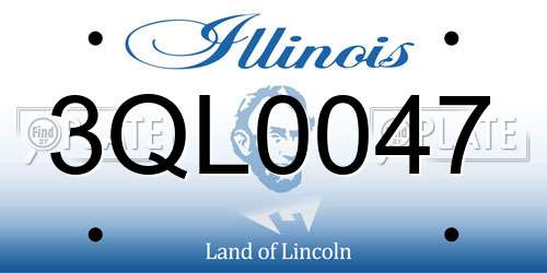 3QL0047 Illinois License Plate