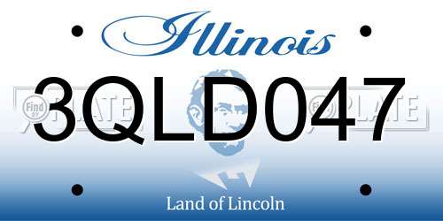 3QLD047 Illinois License Plate