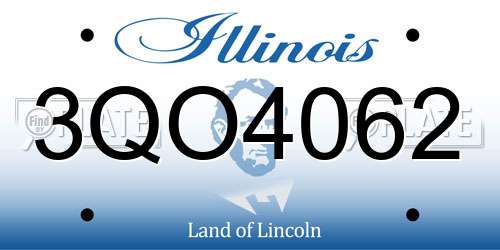 3QO4062 Illinois License Plate