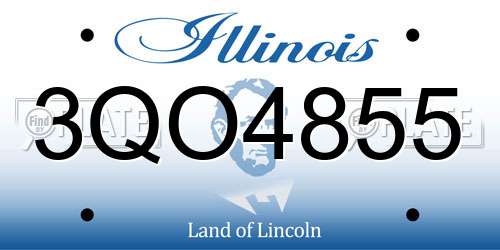 3QO4855 Illinois License Plate