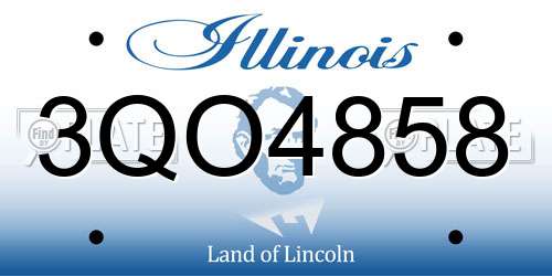 3QO4858 Illinois License Plate