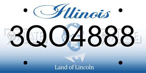 3QO4888 Illinois License Plate