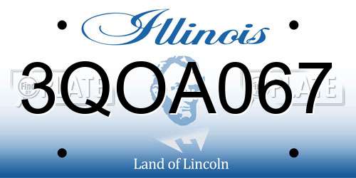 3QOA067 Illinois License Plate