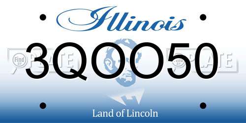 3QOO50 Illinois License Plate