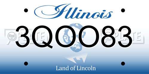 3QOO83 Illinois License Plate