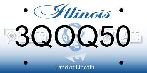 3QOQ50 Illinois License Plate