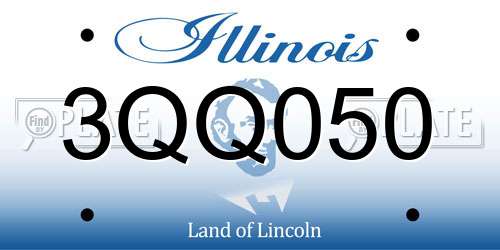 3QQ050 Illinois License Plate