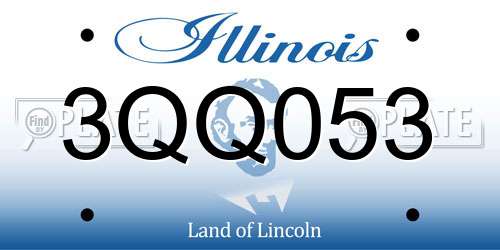 3QQ053 Illinois License Plate