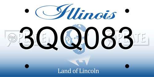 3QQ083 Illinois License Plate