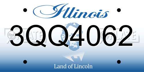 3QQ4062 Illinois License Plate