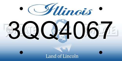 3QQ4067 Illinois License Plate