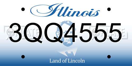 3QQ4555 Illinois License Plate