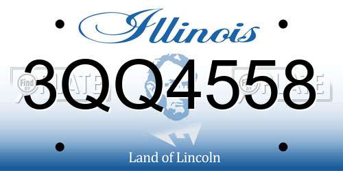 3QQ4558 Illinois License Plate