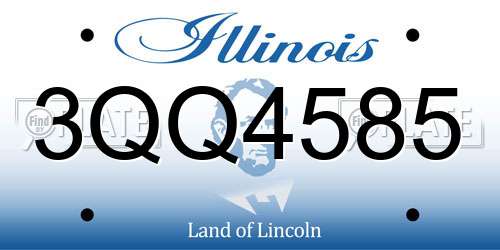 3QQ4585 Illinois License Plate