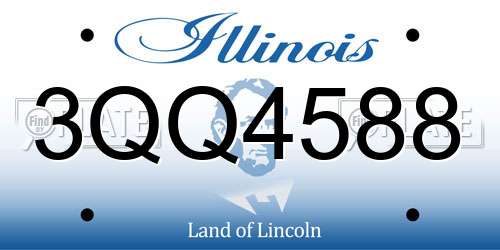 3QQ4588 Illinois License Plate