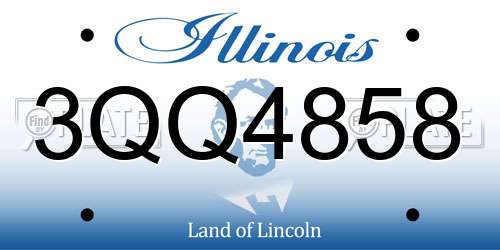 3QQ4858 Illinois License Plate