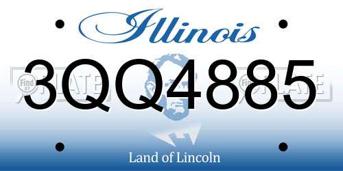 3QQ4885 Illinois License Plate