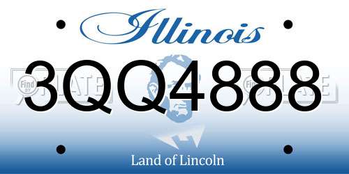 3QQ4888 Illinois License Plate