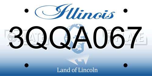 3QQA067 Illinois License Plate