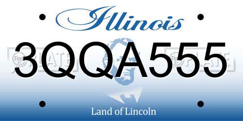 3QQA555 Illinois License Plate