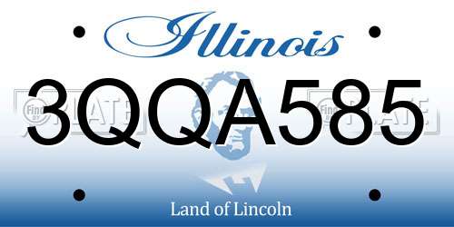 3QQA585 Illinois License Plate