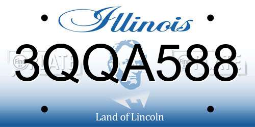 3QQA588 Illinois License Plate
