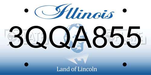 3QQA855 Illinois License Plate