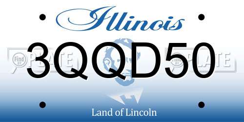 3QQD50 Illinois License Plate