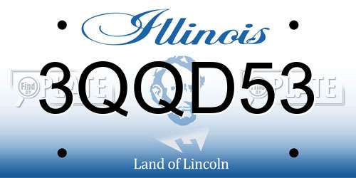 3QQD53 Illinois License Plate