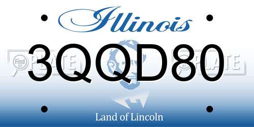 3QQD80 Illinois License Plate
