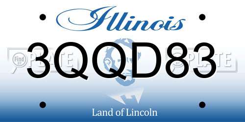 3QQD83 Illinois License Plate