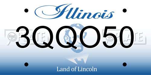 3QQO50 Illinois License Plate